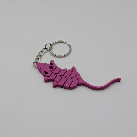 #21 Mini Articulated Rat Buddy - Animal Keychain Charm