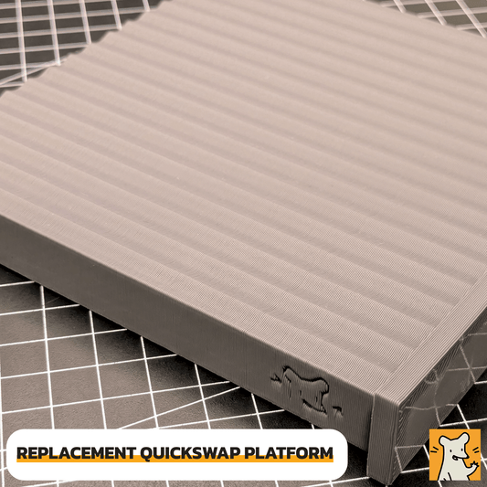 Replacement QuickSwap platform part featuring a ribbed gray surface.