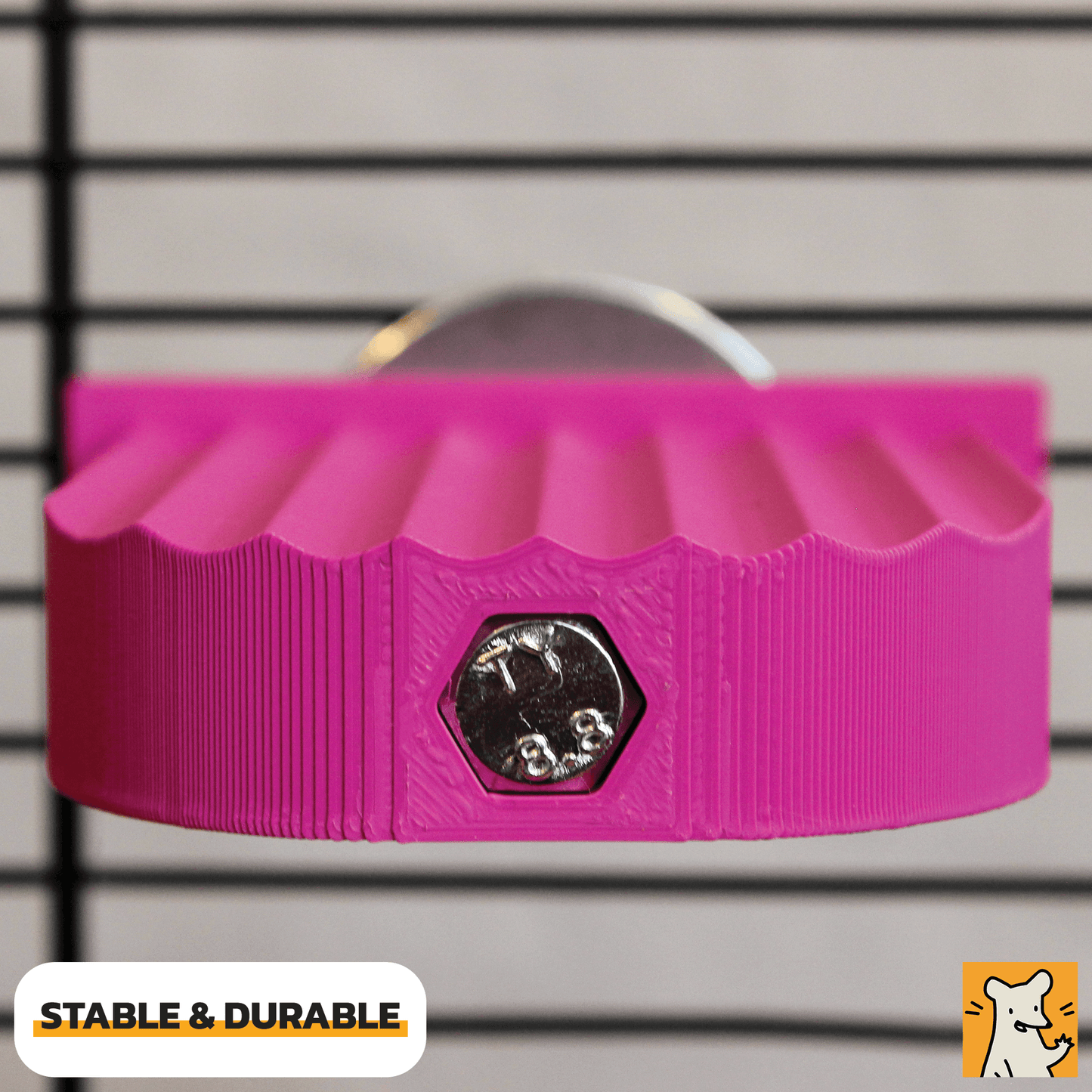 Small rat cage platform in pink, stable and durable, designed for climbing and enriching small pet habitats.