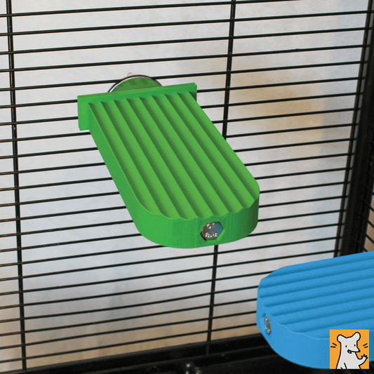 Medium rat cage platform in green, providing climbing space for small pets like rats and chinchillas.