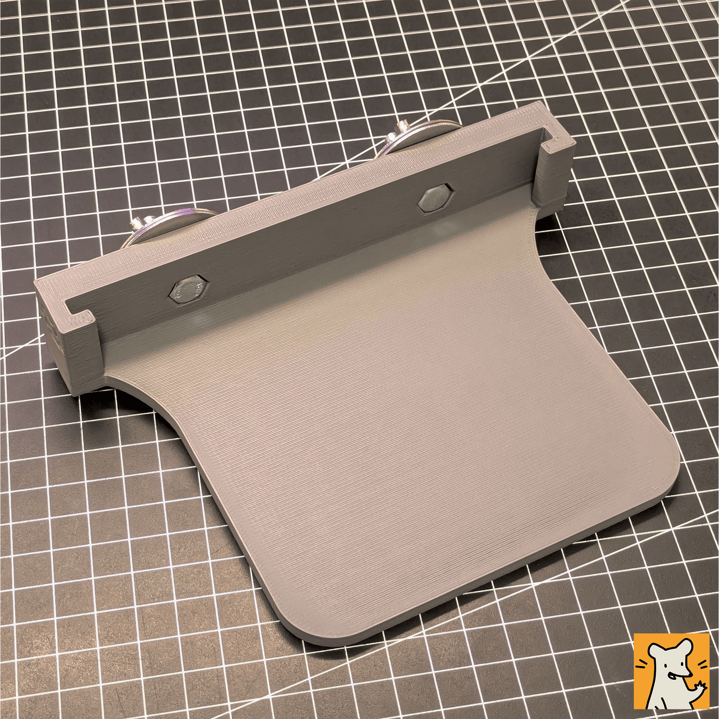 QuickSwap Large Platform Holder replacement part, featuring a sleek gray design and sturdy mounting components.
