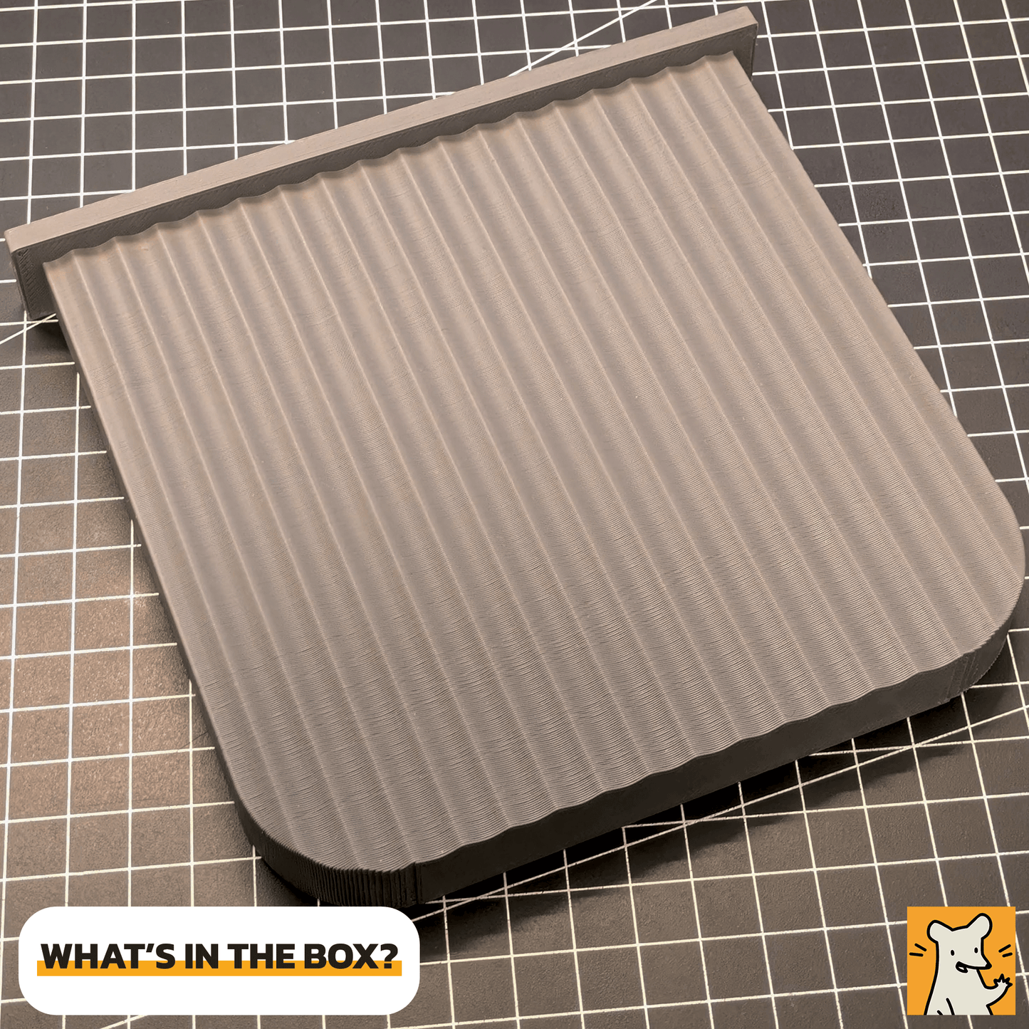 QuickSwap Large Platform replacement part, 3D printed with ribbed surface, gray color, perfect for QuickSwap holders.