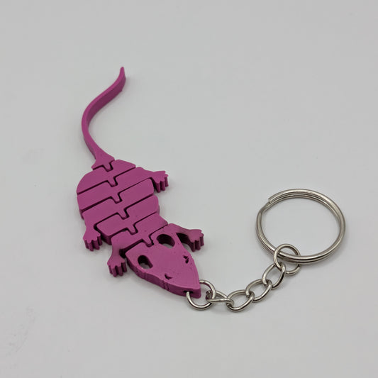 #21 Mini Articulated Rat Buddy - Animal Keychain Charm