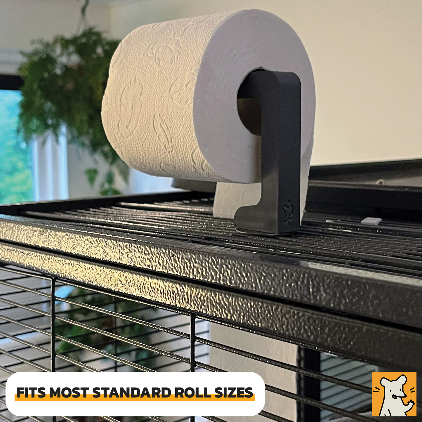 Toiletrolhouder voor Kooien met rol toiletpapier, ideaal voor knaagdieren zoals ratten of degus.