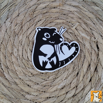Flirting Rat Stickers | 3x Weather Resistant Polyester Sticker Set