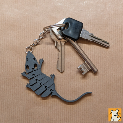 Mini Articulated Rat Buddy - Animal Keychain Charm