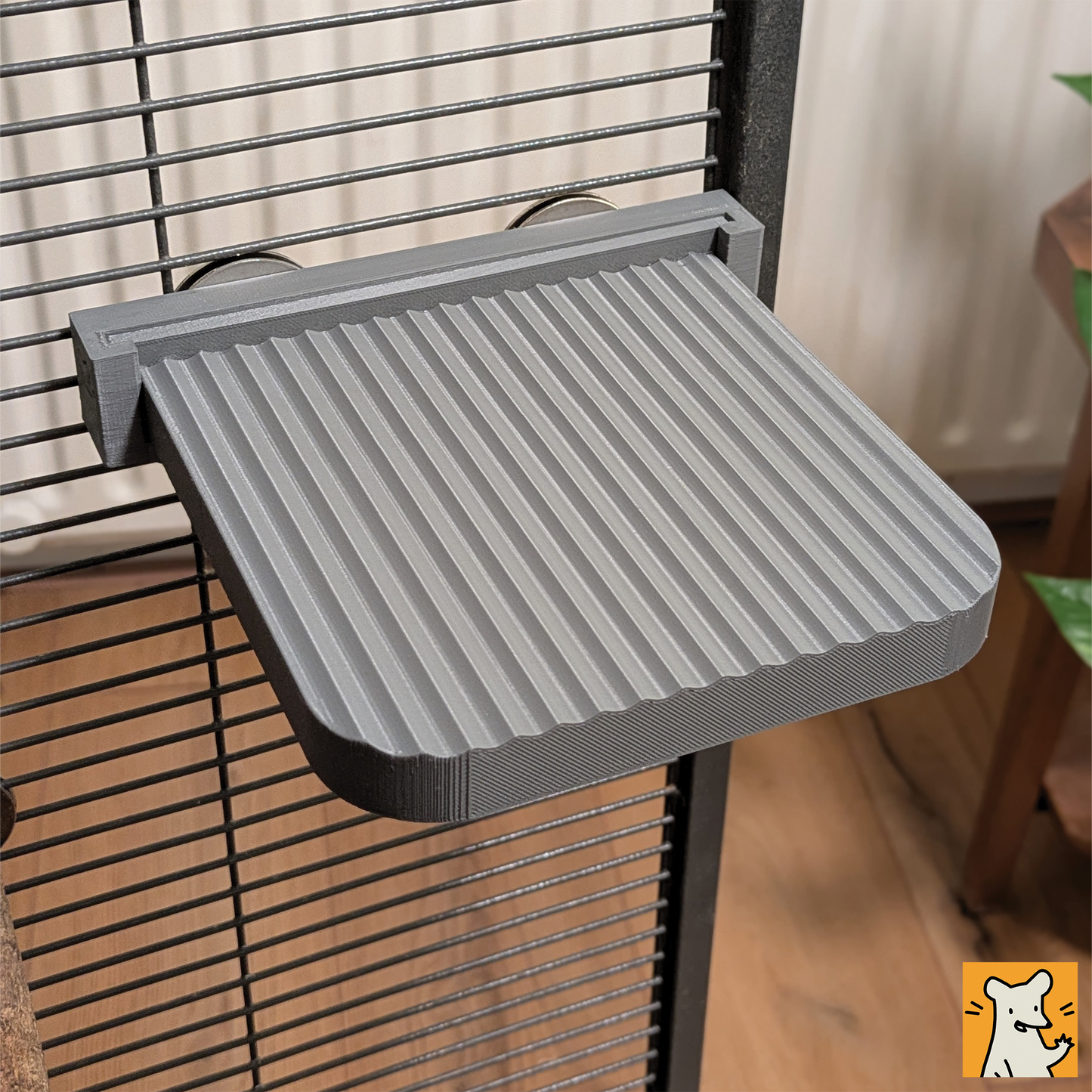 QuickSwap Groot Platform 14 cm x 14 cm – Verwisselbaar Kooi Platform voor Ratten, Chinchilla’s en meer