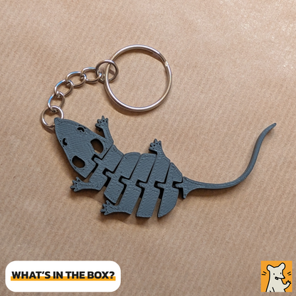 Mini Articulated Rat Buddy - Animal Keychain Charm